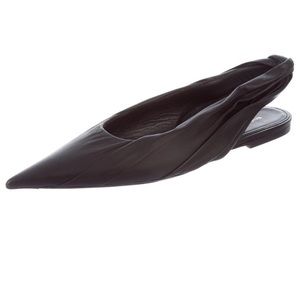 Balenciaga Knife Leather Slingback Flat Mule